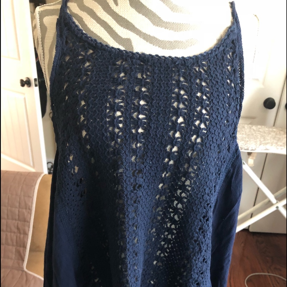 Blue knit top
